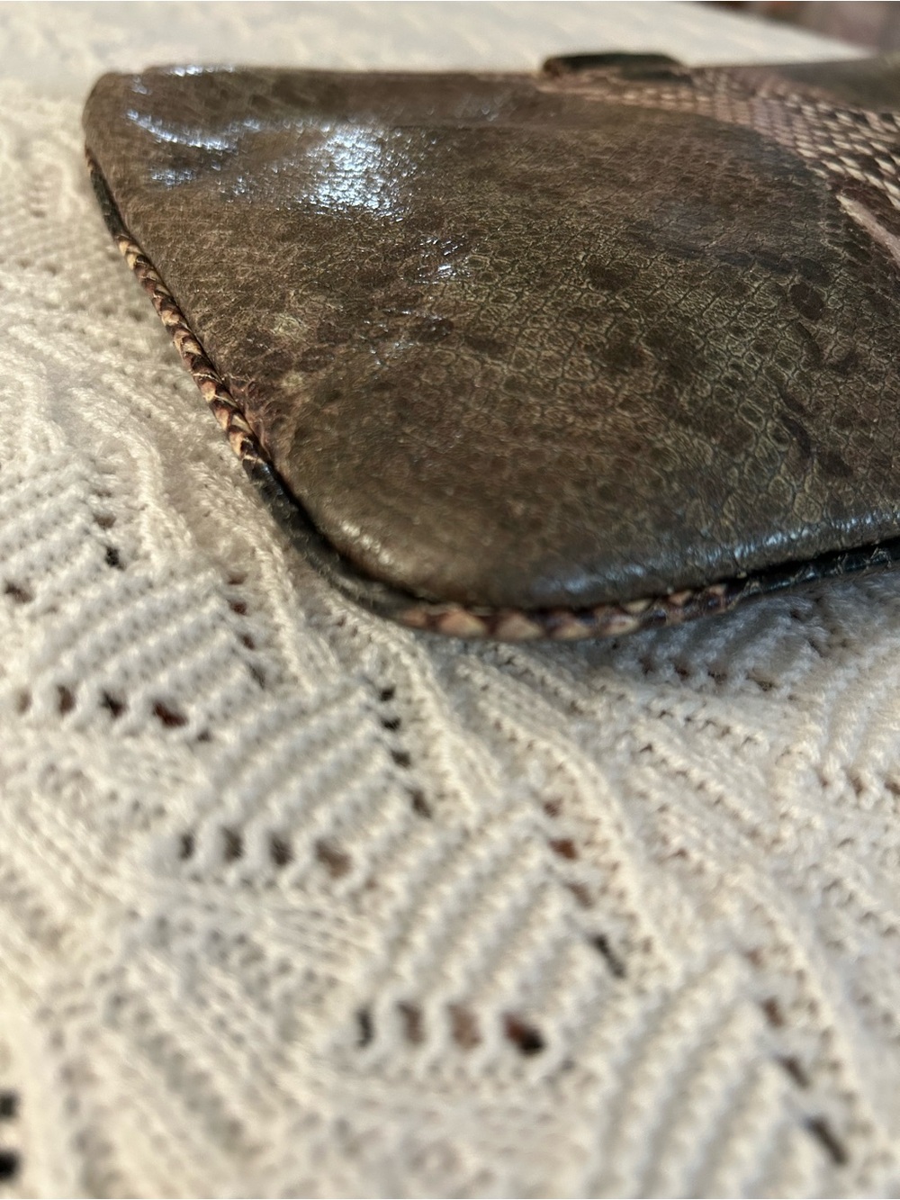 Miu Miu Vintage Python-Embossed Leather
Clutch - Excellent Like-New Condition - Picture 7 of 11